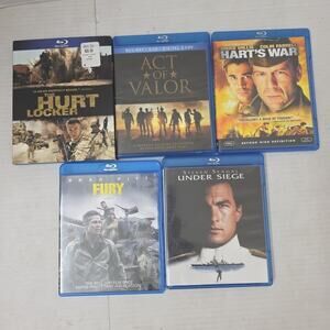 Lot Of 5 Action War Themed Blu-ray Movies Under Siege, Act Of Valor++